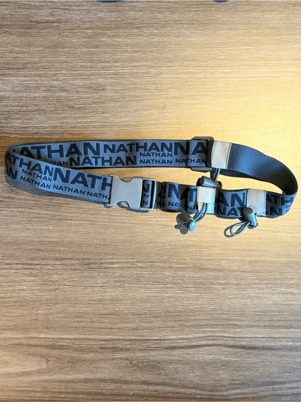 Natan Grey Logo Running Belt with bib holder